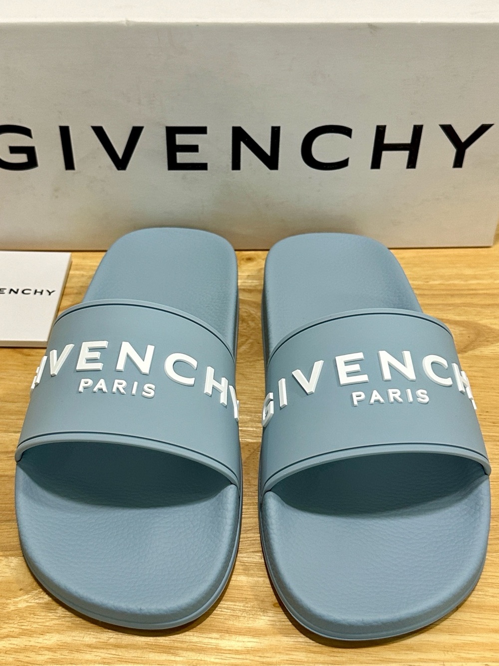 NWB Authentic Givenchy Logo Slide Sandals
